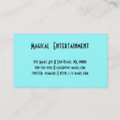 Magician Entertainer Visitekaartje (Achterkant)