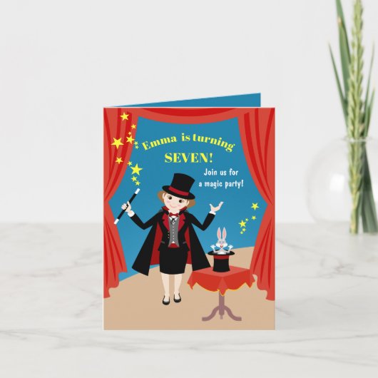 Magician Girl Show Verjaardagsfeestje (Voorkant)