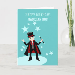 Magician kid birthday party kaart