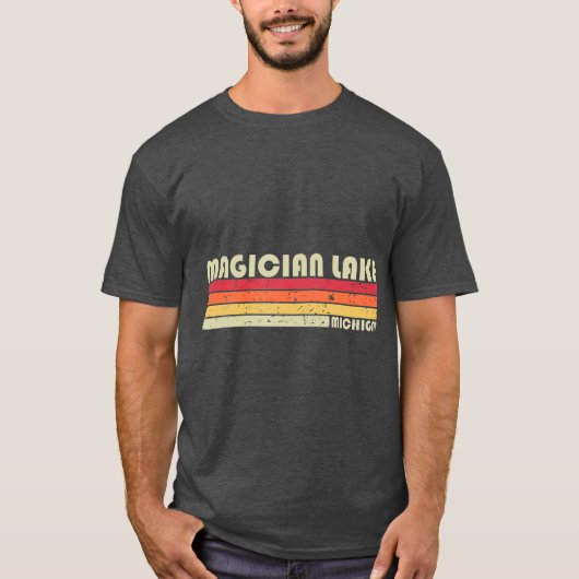 MAGICIAN LAKE MICHIGAN Funny Vist Camping T-shirt (Voorkant)