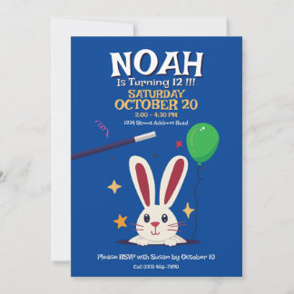 Magician Magic Show Verjaardagsfeestje Uitnodiging