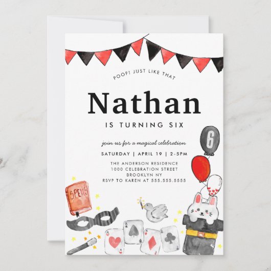 Magician Rabbit Deck Kaart Wand Magic Show Verjaar (Voorkant)