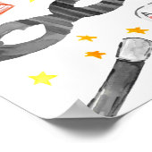 Magician Rabbit Wand Magic Birthday Welkom Show Poster (Hoek)