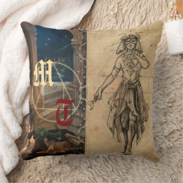 Magician tarot alchemy elegant & monogram  kussen