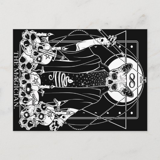 Magician Tarot Card |Cute Cat Design Feestdagenkaart (Voorkant)