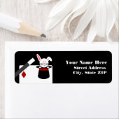 Magician verjaardagsadreslabel - rood etiket (Insitu)