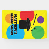 Magician wand and hat custom magic show banner (Horizontaal)