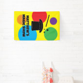 Magician wand and hat custom magic show banner (Insitu)
