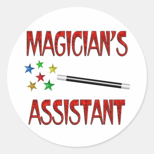 Magicians Assistant Ronde Sticker (Voorkant)