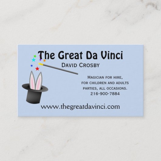 Magicians Magic Pet Visitekaartje (Voorkant)