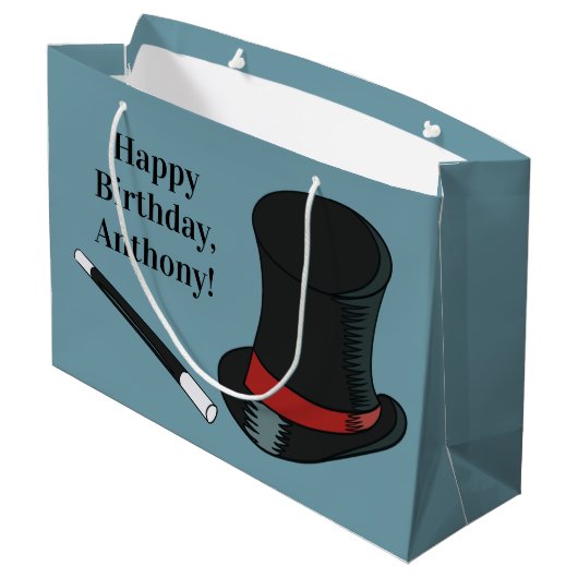 Magicians Pet en Magic Wand Persoonlijk Groot Cadeauzakje (Achterkant Gekanteld)