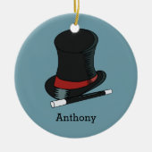 Magicians Pet en Magic Wand Persoonlijk Keramisch Ornament (Voorkant)