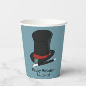 Magicians Pet Magic Show Birthday Party Papieren Bekers (Achterkant)