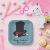 Magicians Pet Magic Show Birthday Party Papieren Bordje (Feest)