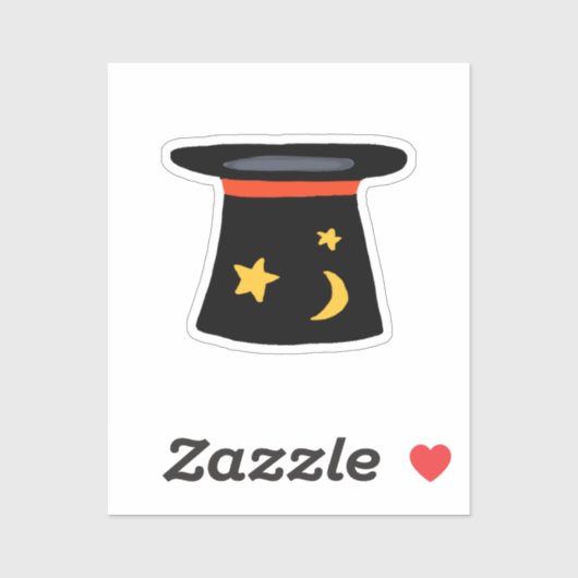 Magicians TopHat for Magicland Party Theme Sticker (Vel)