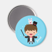 MagiciBoy Magic Bunny Trick, op maat gemaakt Magneet (Voorkant / Achterkant)