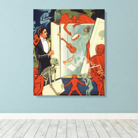 Magiciër Carter de Grote Magische Wet Canvas Afdruk (Insitu (Houten vloer))