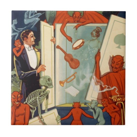  Magiciër Carter de Grote Magische Wet Tegeltje (Voorkant)