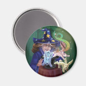 Magiciër die Konijnen uit een Pet haalt Magneet (Voorkant / Achterkant)