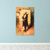 Magiciër die Rozen uit het Poster van het Pet haal Canvas Afdruk (Insitu (Houten vloer))