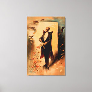 Magiciër die Rozen uit het Poster van het Pet haal Canvas Afdruk