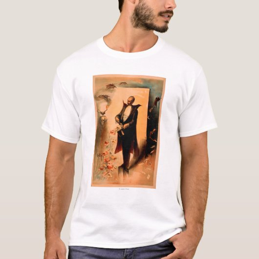 Magiciër die Rozen uit het Poster van het Pet haal T-shirt (Voorkant)