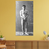 Magiciër Harry Houdini staat in de ketens Canvas Afdruk (Insitu (Woonkamer))