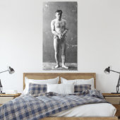 Magiciër Harry Houdini staat in de ketens Canvas Afdruk (Insitu (Slaapkamer))