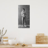 Magiciër Harry Houdini staat in de ketens Poster (Keuken)