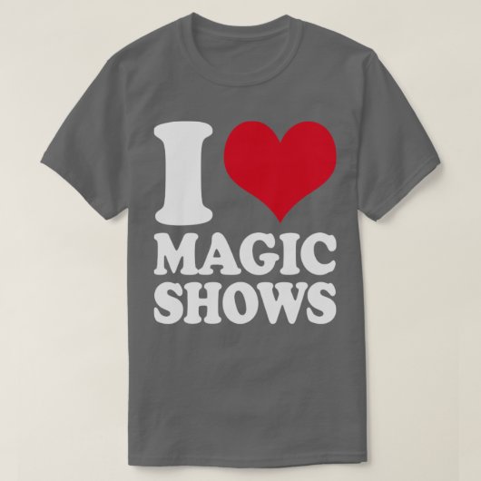 Magiciër I Love Magic Shows T-shirt (Design voorkant)