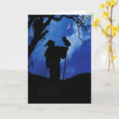 Magiciër Wicca geïnspireerde marathday Kaart met o (Gele Bloem)