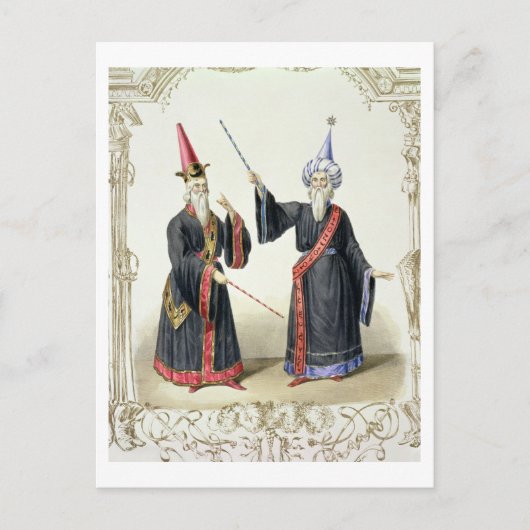 Magiciërs bij het Carnival in Berlijn, 1836 (kleur Briefkaart (Voorkant)