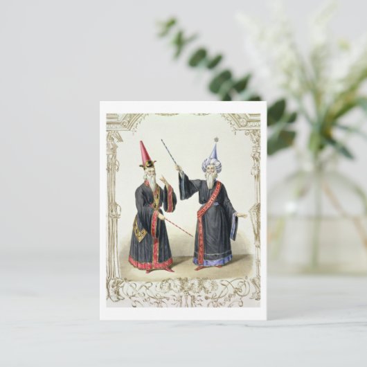 Magiciërs bij het Carnival in Berlijn, 1836 (kleur Briefkaart (Staand voorkant)