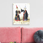 Magiciërs bij het Carnival in Berlijn, 1836 (kleur Canvas Afdruk (Insitu (Woonkamer))