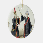 Magiciërs bij het Carnival in Berlijn, 1836 (kleur Keramisch Ornament (Rechts)