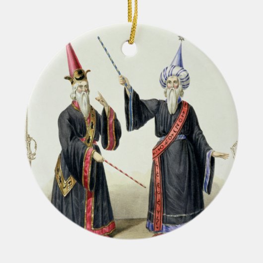 Magiciërs bij het Carnival in Berlijn, 1836 (kleur Keramisch Ornament (Voorkant)