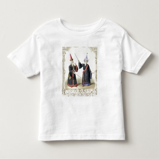 Magiciërs bij het Carnival in Berlijn, 1836 (kleur Kinder Shirts (Voorkant)
