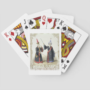 Magiciërs bij het Carnival in Berlijn, 1836 (kleur Pokerkaarten