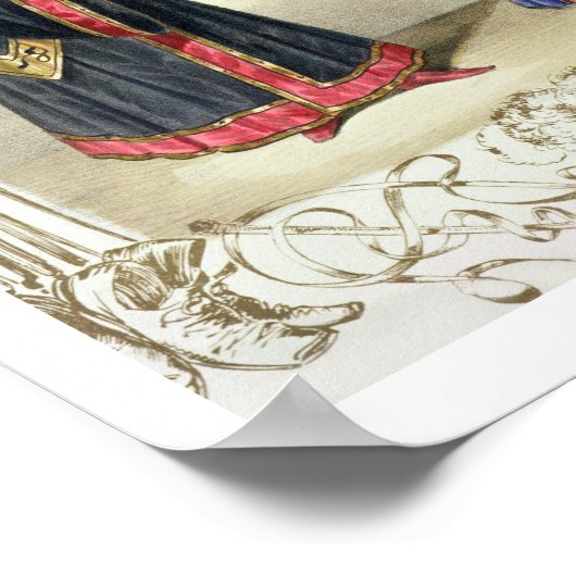 Magiciërs bij het Carnival in Berlijn, 1836 (kleur Poster (Hoek)