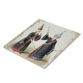 Magiciërs bij het Carnival in Berlijn, 1836 (kleur Tegeltje (Zijkant)