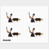 Magicisch optreden rechthoekige sticker (Vel)