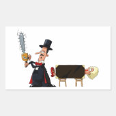 Magicisch optreden rechthoekige sticker (Voorkant)