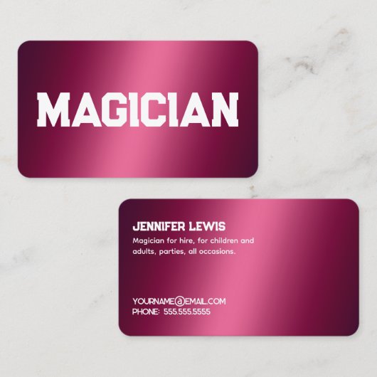 Magicisch Visitekaartje (Voorkant / Achterkant)