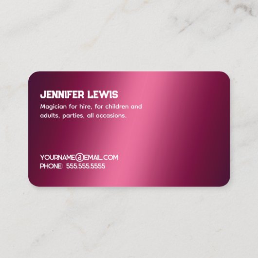 Magicisch Visitekaartje (Achterkant)
