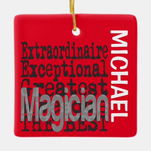 Magicische Extraordinaire CUSTOM Keramisch Ornament (Voorkant)