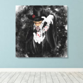 Magicische kaarten en speelkaarten Abracadabra - T Canvas Afdruk (Insitu (Houten vloer))