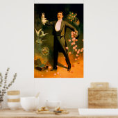  Magicische konijnen Rozen Doves Magische Tricks Poster (Keuken)