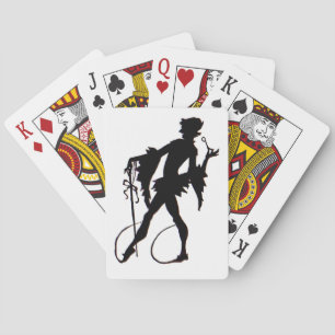 magicische silhouette uit de jaren 20 pokerkaarten