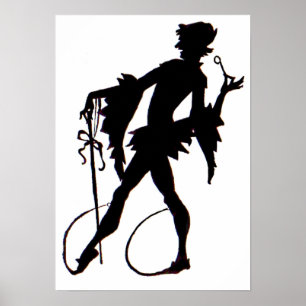 magicische silhouette uit de jaren 20 poster