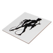 magicische silhouette uit de jaren 20 tegeltje (Zijkant)